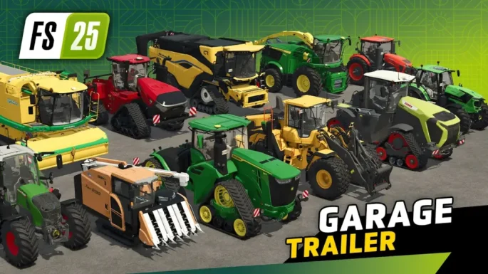 Machines of Farming Simulator 25 Garage trailer